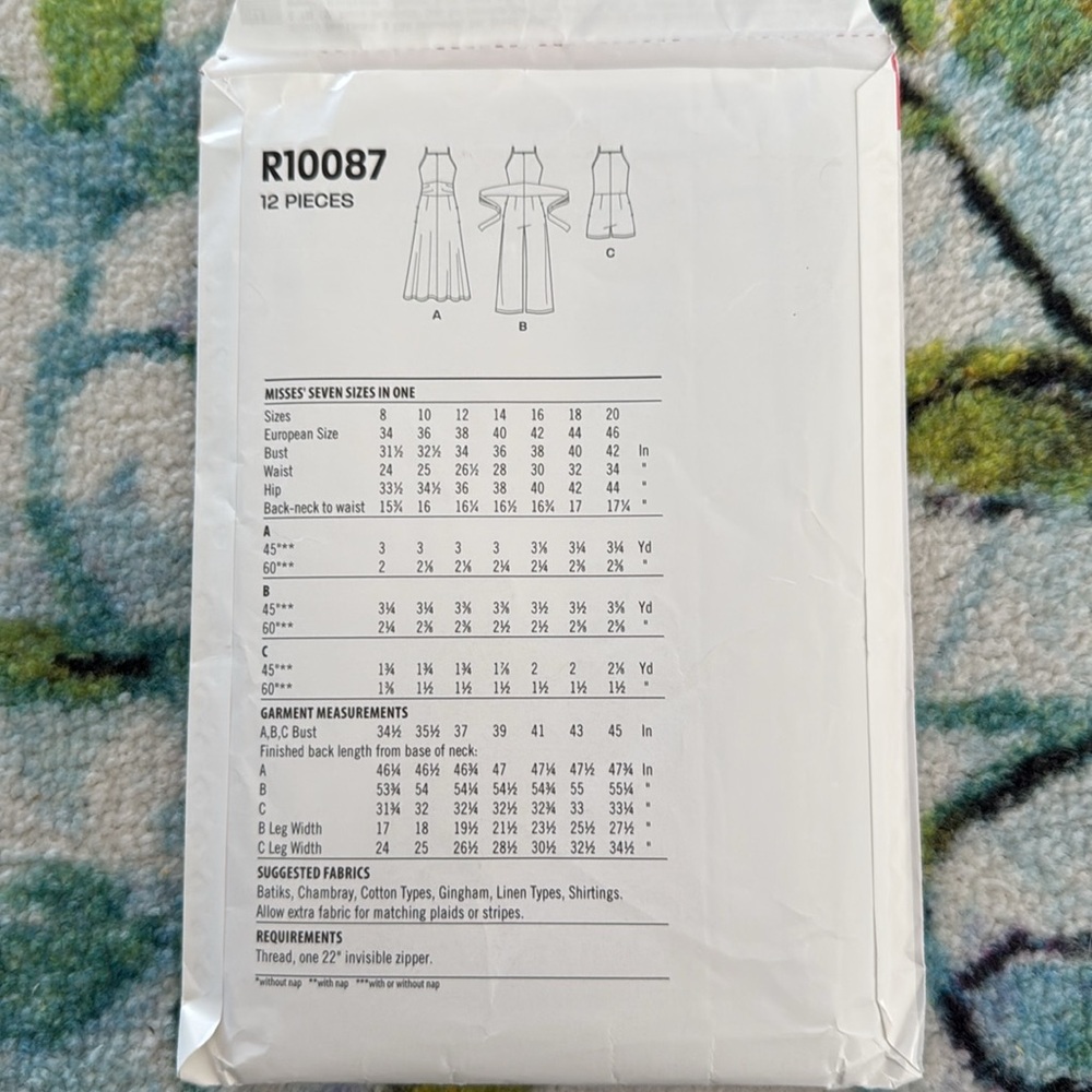 New Look sewing pattern uncut R10087 - Picture 2 of 2